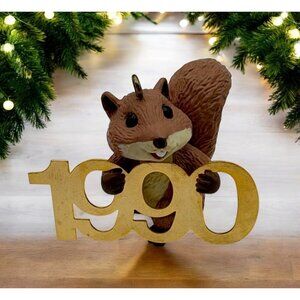Vintage Hallmark Fabulous Decade Christmas Tree Ornament Squirrel 1990
